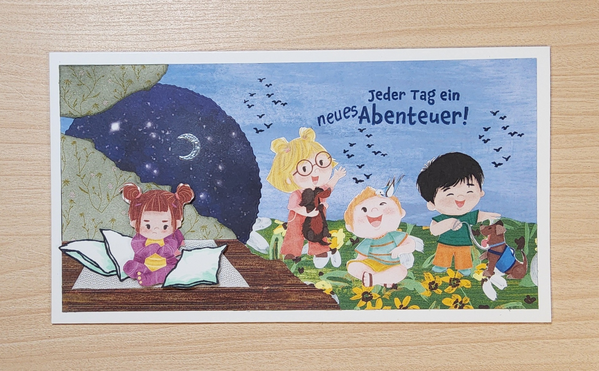 Eine Karte mit den Produktpaket Kinderspiel
